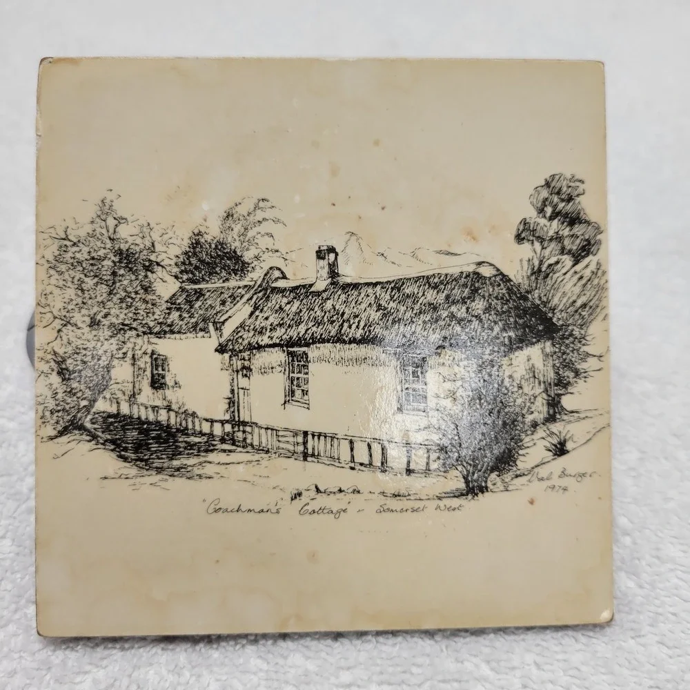 Cottages of Somerset W Africa lot of 5 coasters